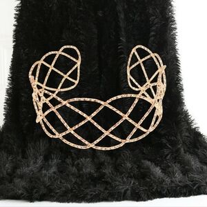 Gold Tone Open Cuff Bracelet
